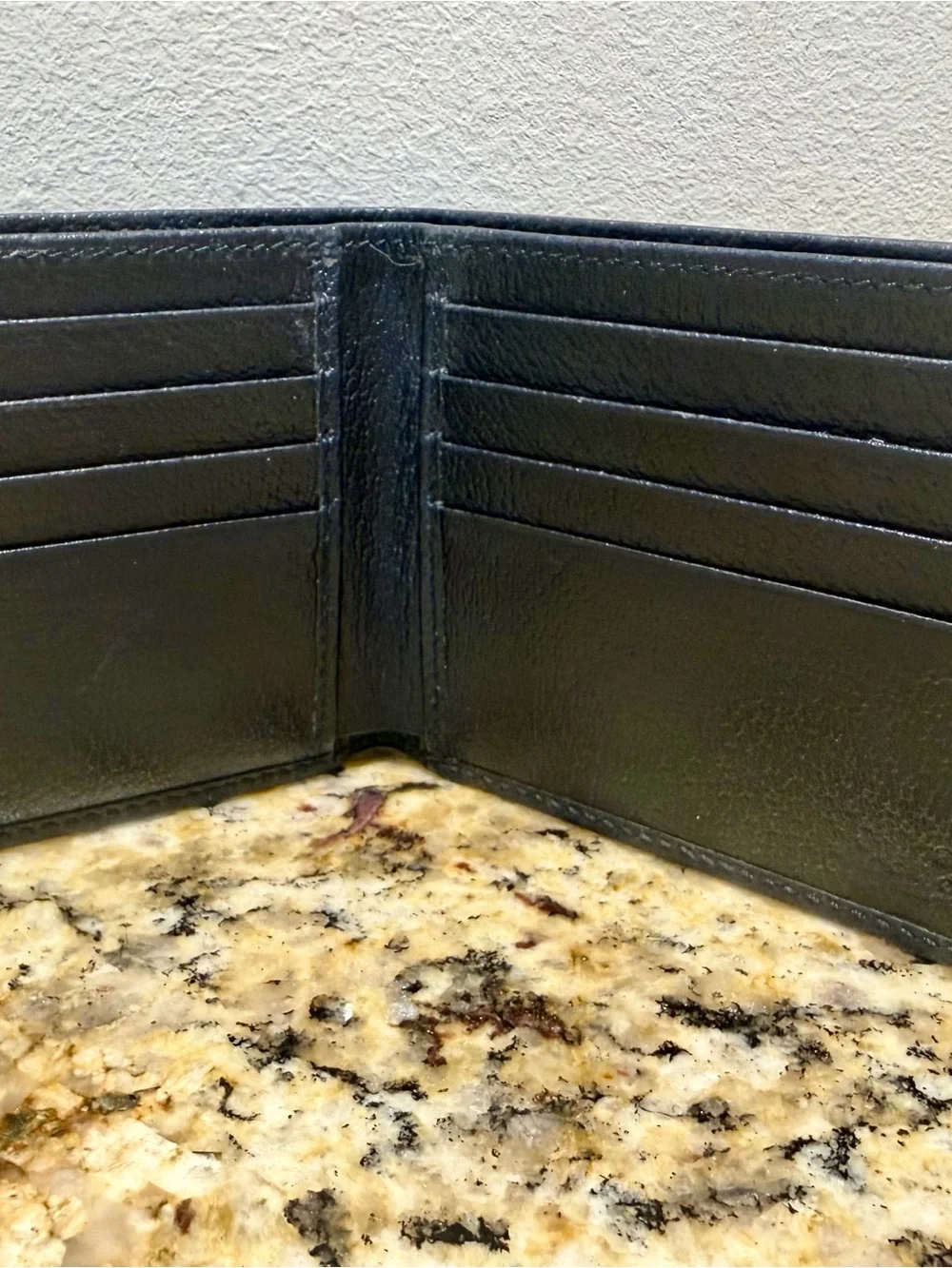 Gucci Beige GG Canvas Wallet with Navy & Red Stripe and Silver GG